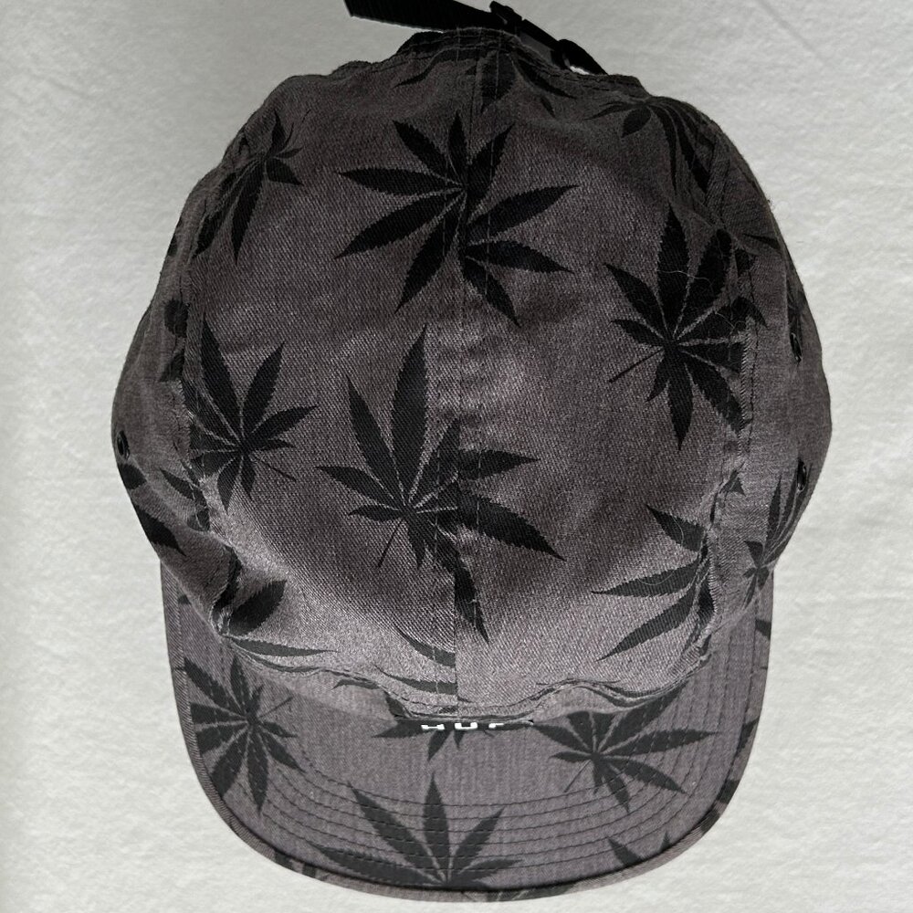 Rare HUF x Snoop Dogg Cap Gray Plant Adjustable Strapback Hat One Size USA EUC - Picture 8 of 11